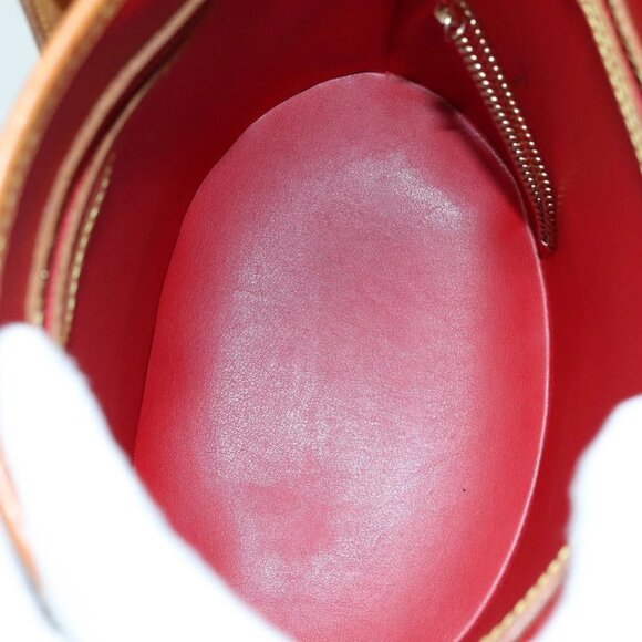 LOUIS VUITTON Monogram Vernis Bucket PM Shoulder Bag SPO Red LV Auth - Picture 11 of 16